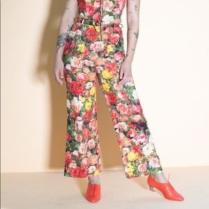Samantha Pleet Rose Print Floral Realm Pants
